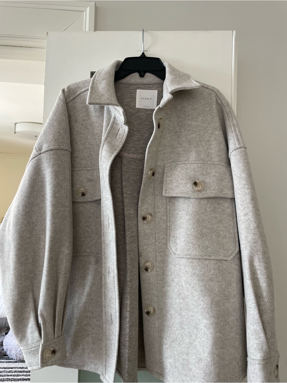 Heather Gray Overshirt Jacket